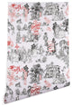Deny Designs Marta Barragan Camarasa Toile de Jouy Wallpaper, Multi, 2'x4'