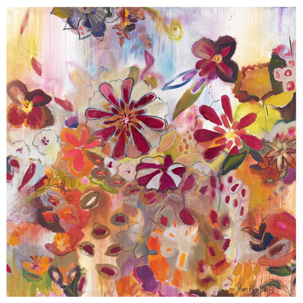 "Whimiscal Moments" Digital Paper Print by Joan Elan Davis, 42"x42"