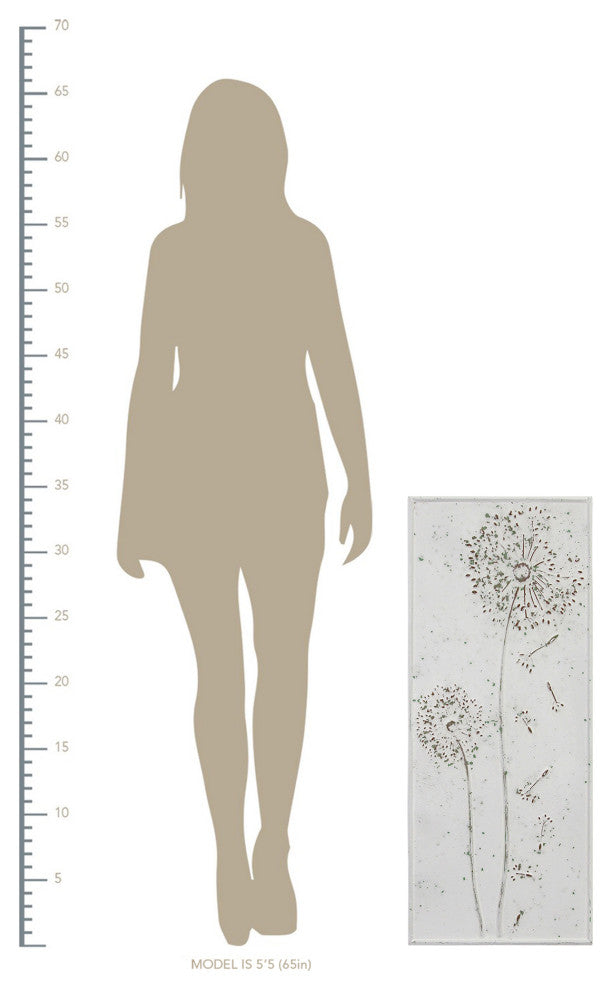 HomeRoots Floral Dandelion Metal Panel Wall Decor