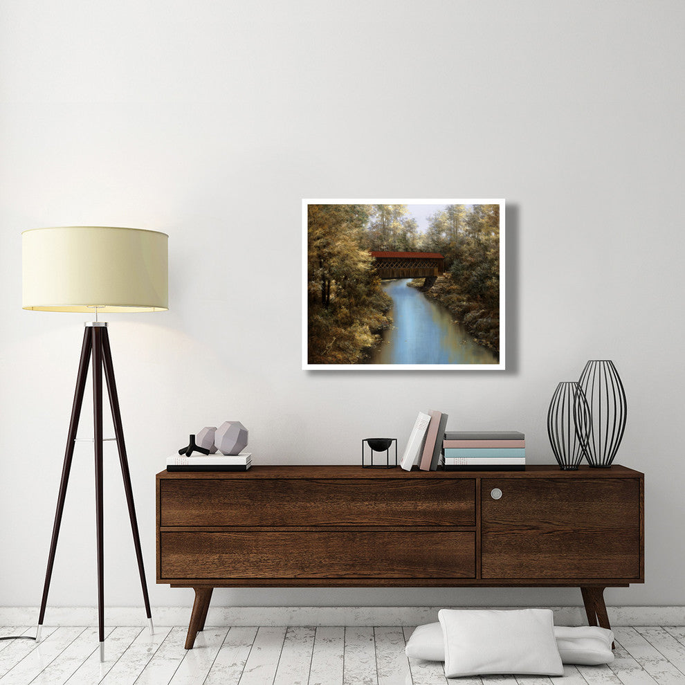 "Covered Bridge" Digital Paper Print by Diane Romanello, 37"x30"