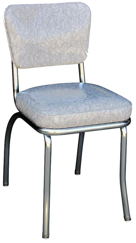 Retro Home Upholstered Dining Chair, Cracked Ice Gray