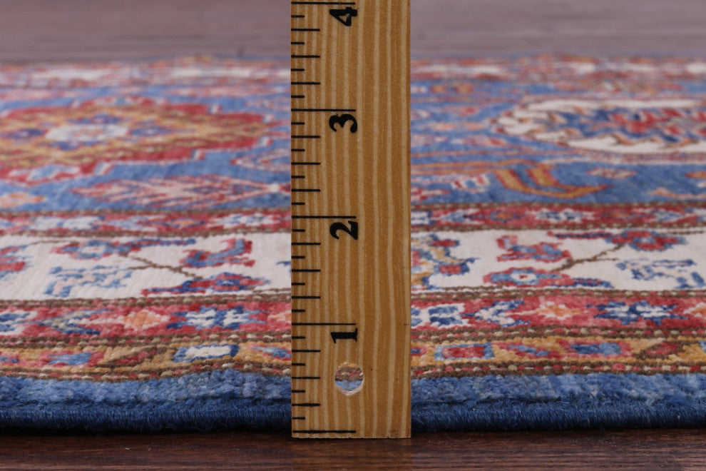 3' 4" X 5' 0" Handmade Super Kazak Wool Rug - Q12947