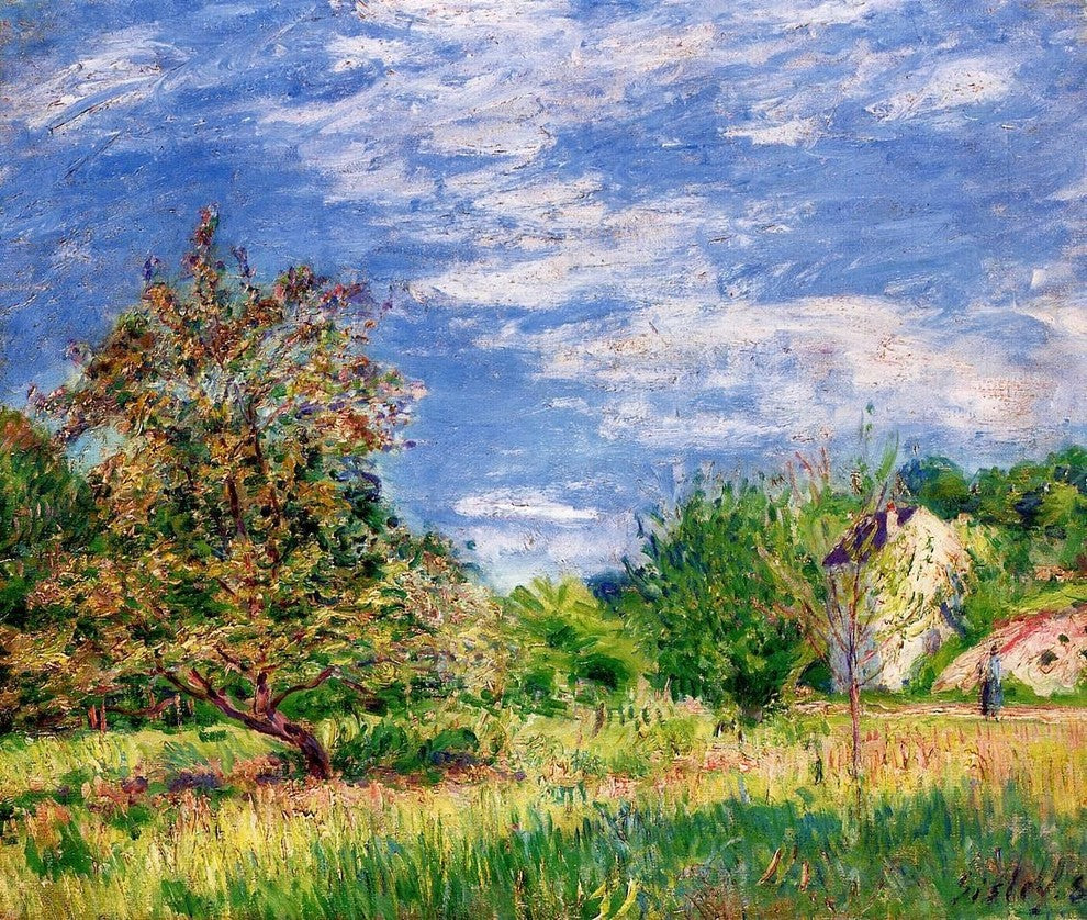 Alfred Sisley Orchard in Spring, Gallery Wrapped Canvas Print, 20"x25"