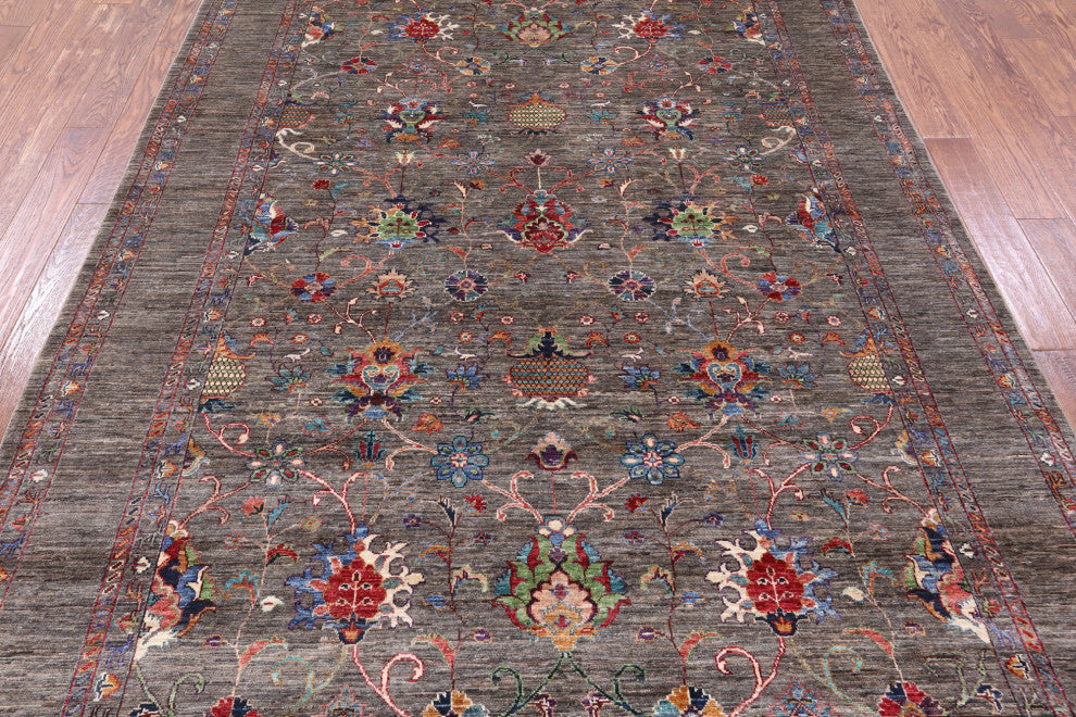 Handmade Persian Tabriz Wool Rug 6' 9" X 9' 10" Q9623