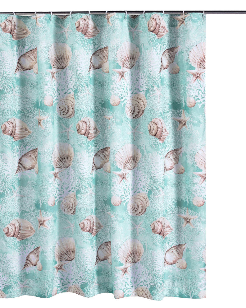 Barefoot Bungalow Bath Shower Curtain Ocean - Turquoise 72x72