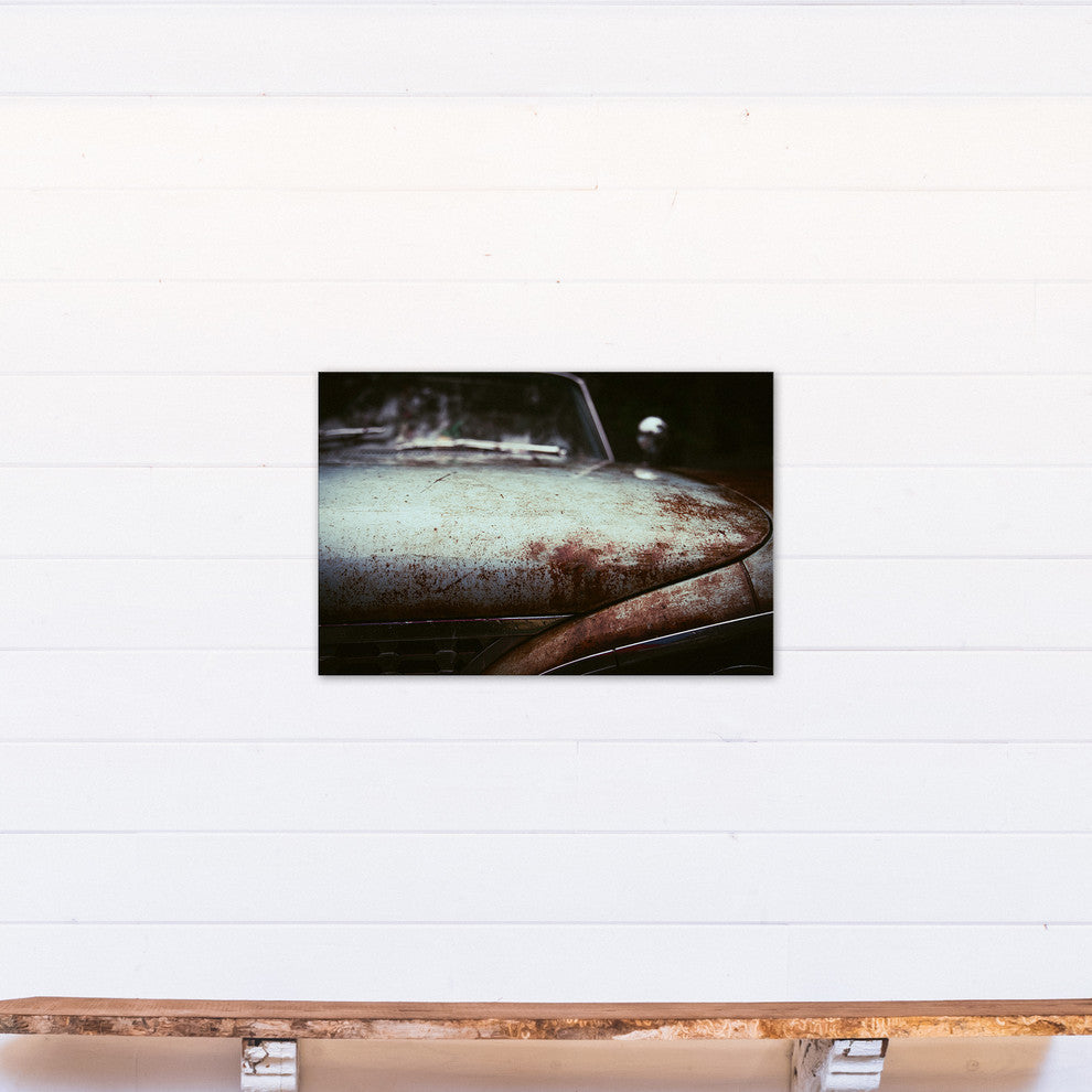 Rusty Blue Car 20x30 Print on Canvas