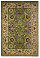 HomeRoots 7' Octagon Green or Taupe Floral Bordered Indoor Area Rug