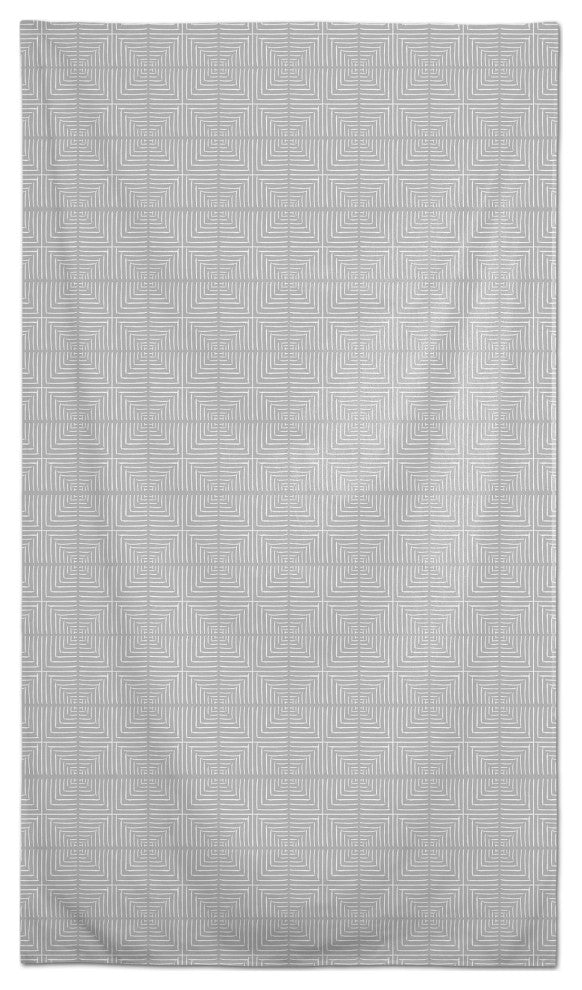 Gray Geo Diamonds 58x102 Tablecloth