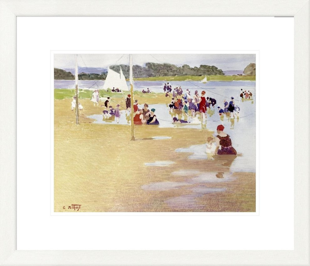 "Bathers" Framed Digital Print by Edward Henry Potthast, 25x21"
