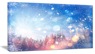 Winter Trees Snowbound, Landscape Canvas Art Print, 40x20