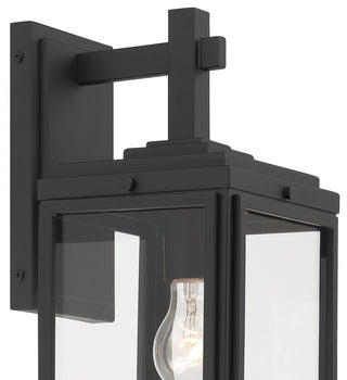 Byron 1-Light Matte Black Outdoor Wall Mount