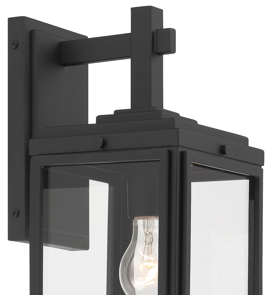 Byron 1-Light Matte Black Outdoor Wall Mount