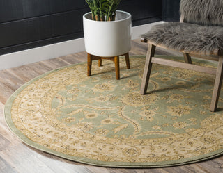 Unique Loom Light Green Edinburgh Tansy 6'x6' Round Rug