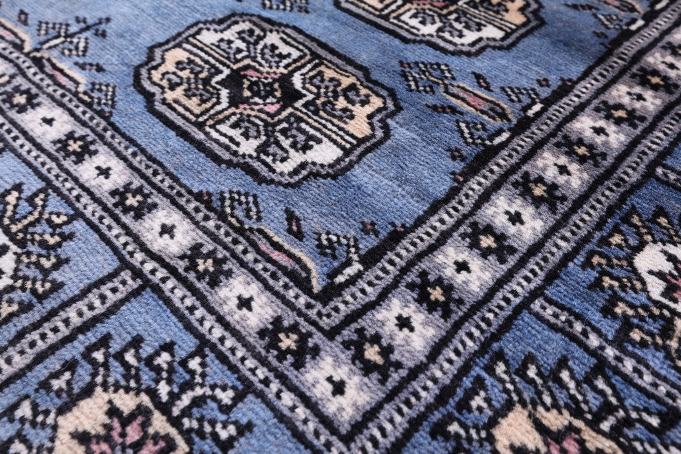 3' 1" X 5' 6" Silky Bokhara Hand-Knotted Wool Rug - Q13808