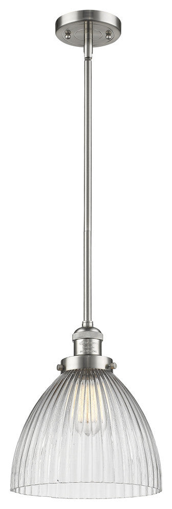 1-Light LED Seneca Falls Pendant, Brushed Satin Nickel