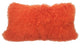 HomeRoots 17" Orange Genuine Tibetan Lamb Fur Pillow With Microsuede Backing