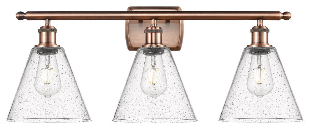 Innovations 516-3W-AC-GBC-84-LED 3 Light Bath Vanity Light, Antique Copper