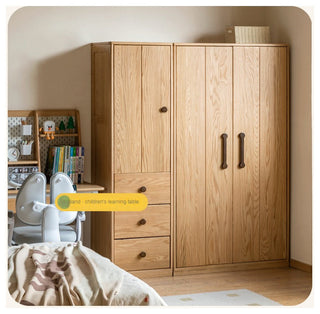 Oak Solid Wood Kids Wardrobe