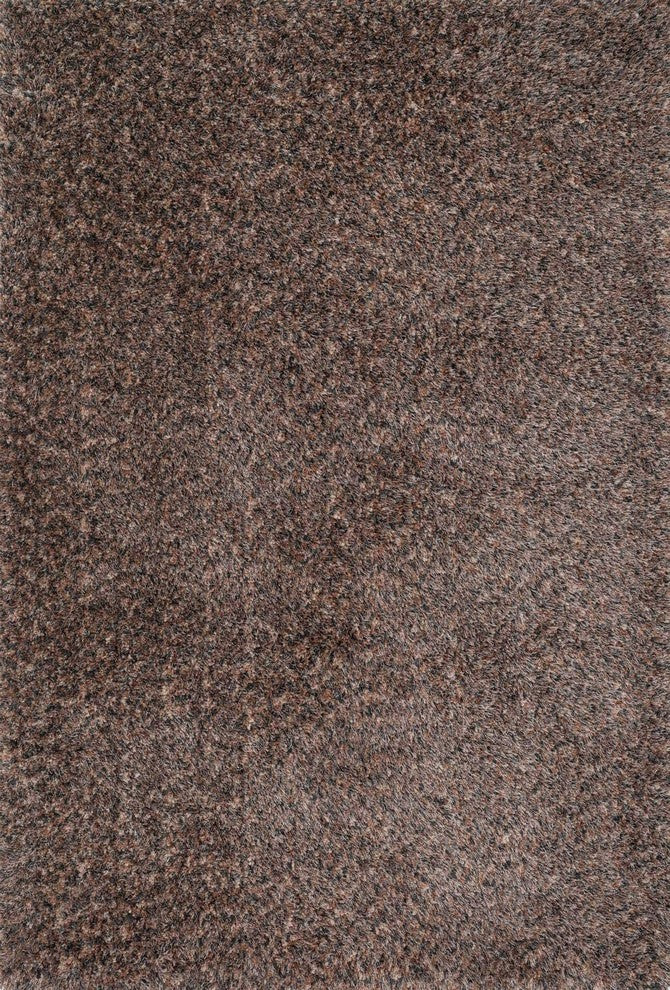 Hand Tufted Callie Shag Area Rug by Loloi, Dark Brown / Multi, 5'-0" X 7'-6"