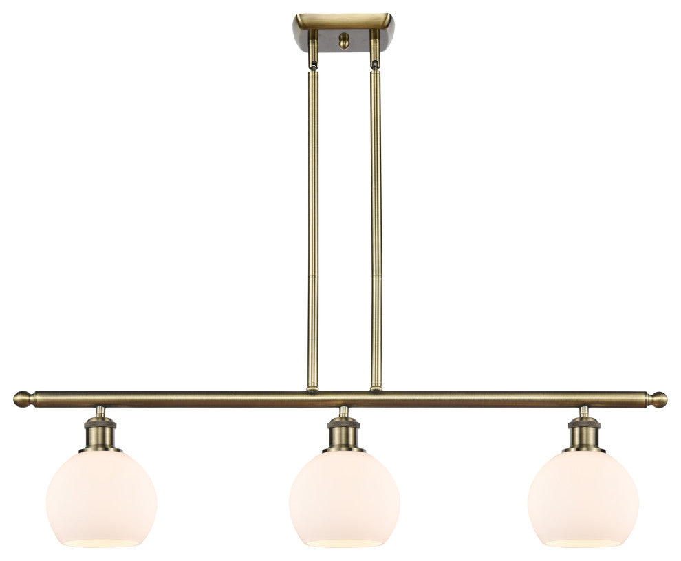 Innovations 516-3I-AB-G121-6-LED 3 Light Island Light, Antique Brass