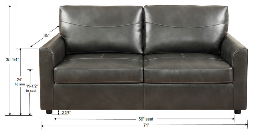 Vaughn Sleeper Sofa, Charcoal Gray, Full