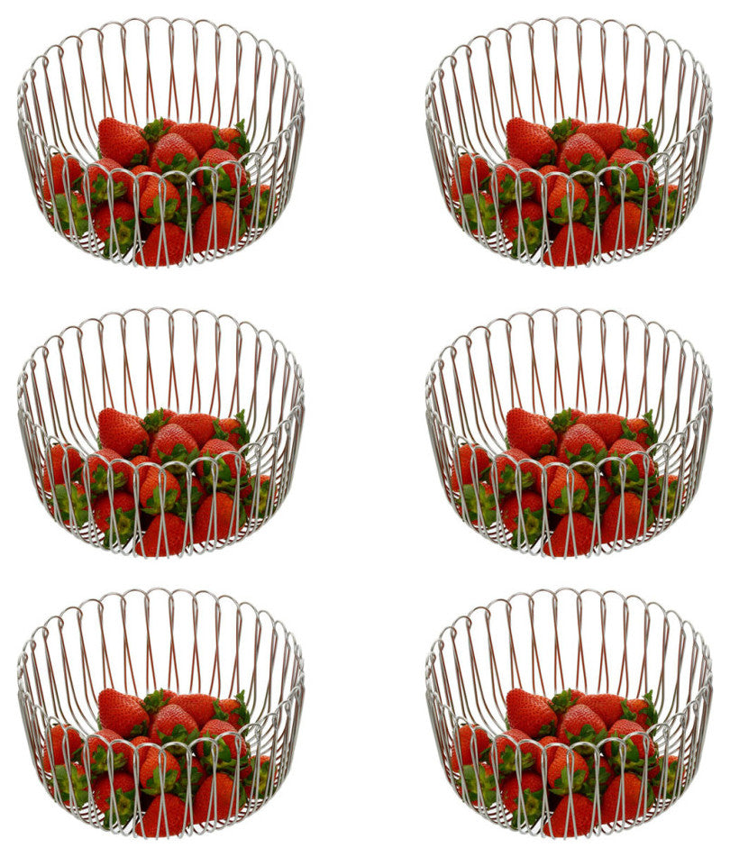 YBM Home Fruit Basket Bowl, 8 Inch, 6-Pack