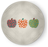 Little Pumpkins Fall Design Chenille Area Rug, Orange, 5' Round