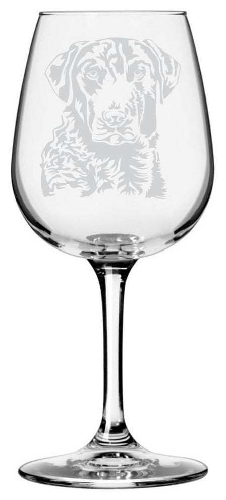 Chesapeake Bay Retriever Dog Etched All Purpose 12.75oz. Libbey Wine Glass
