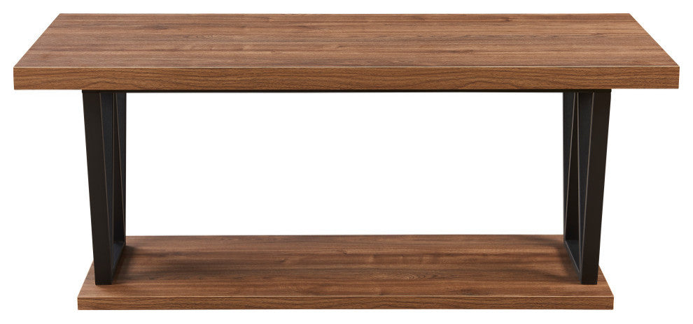 Double-Layer W Coffee Table With Storage
