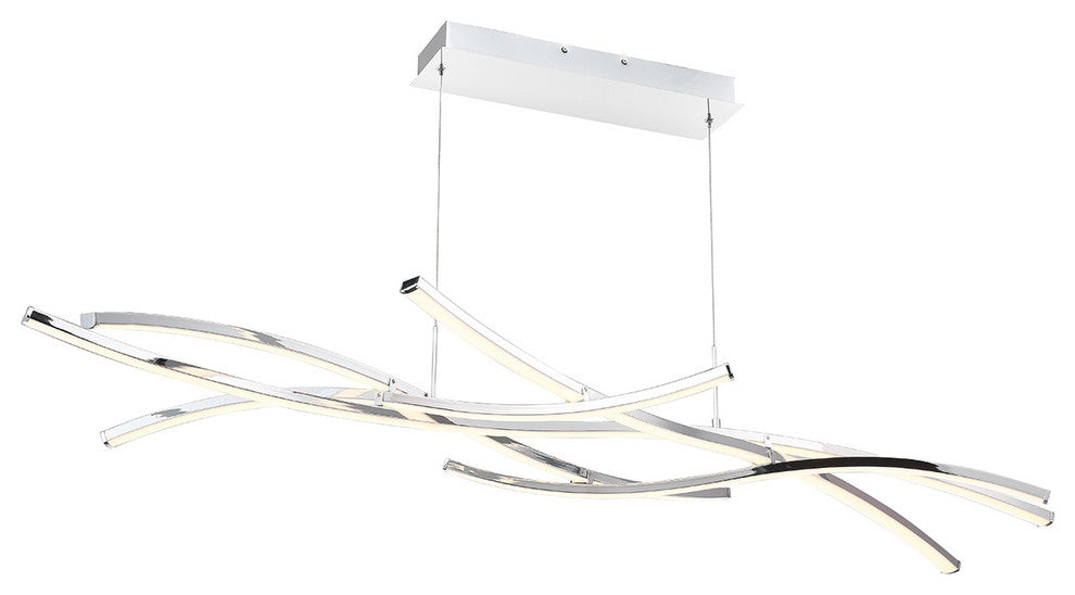 Divergence 64" LED Chandelier, Chrome