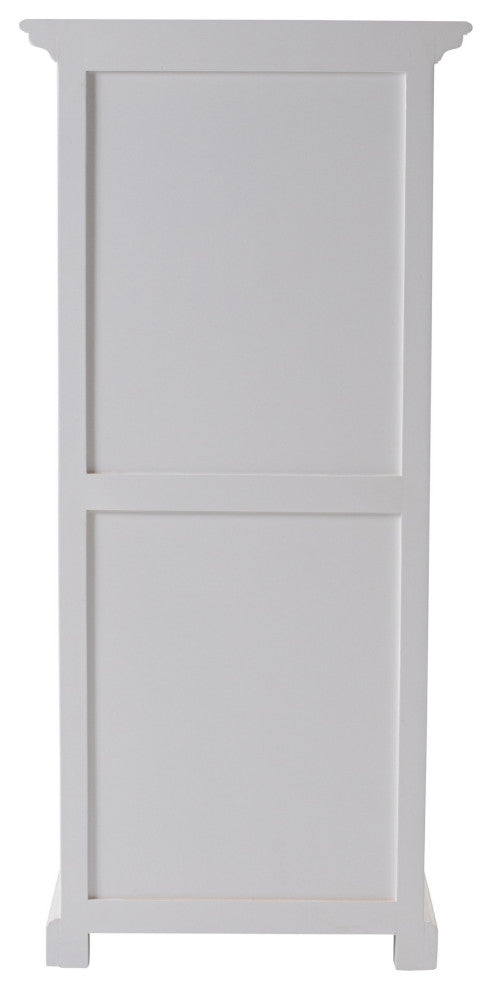 Classic White Storage Cabinet With Basket Set