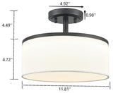 Modern Black LED Ceiling Light Dimmable 3000K-5500K