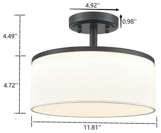 Modern Black LED Ceiling Light Dimmable 3000K-5500K