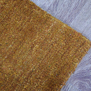 Hand Knotted Loom Silk Area Rug Solid Gold