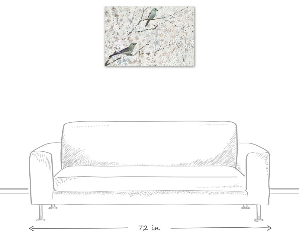Blossoms Birds 2 20x30 Canvas Wall Art
