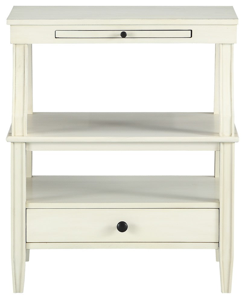 Newton Antique White Storage Nightstand