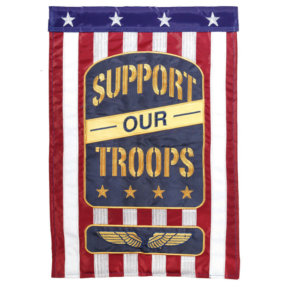 Flag Support Our Troops 13x18