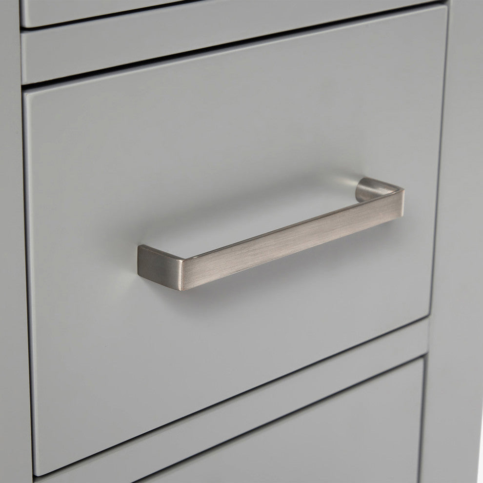 ARIEL Cambridge 37" Left Offset Rectangle Sink Gray Bathroom Vanity Quartz Top