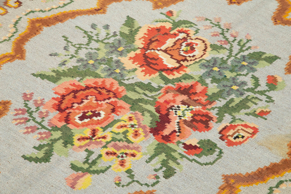 Rug N Carpet - Handmade Moldovan 5' 2'' x 7' 6'' Unique Flatweave Kilim Rug