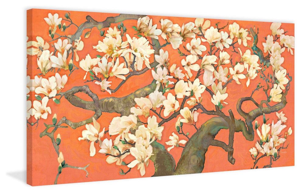 "Magnolia Branches I" Painting Print on Canvas by Evelia