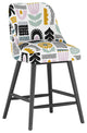 Markham Rounded Back Counter Stool, Helsinki Block Lavender Multi