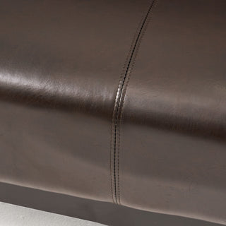 Nathan Contemporary Bonded Leather Upholstered Loveseat, Brown