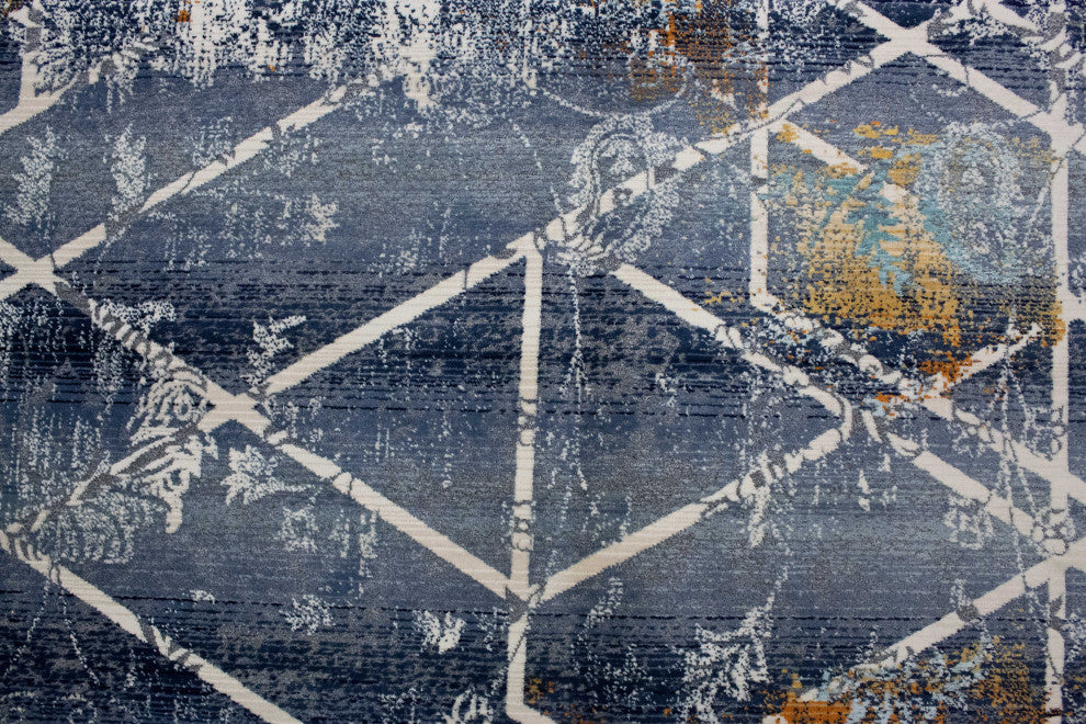 Noori Rug High Low Westfield Rug, Blue, Ivory, 10'0"x14'0"