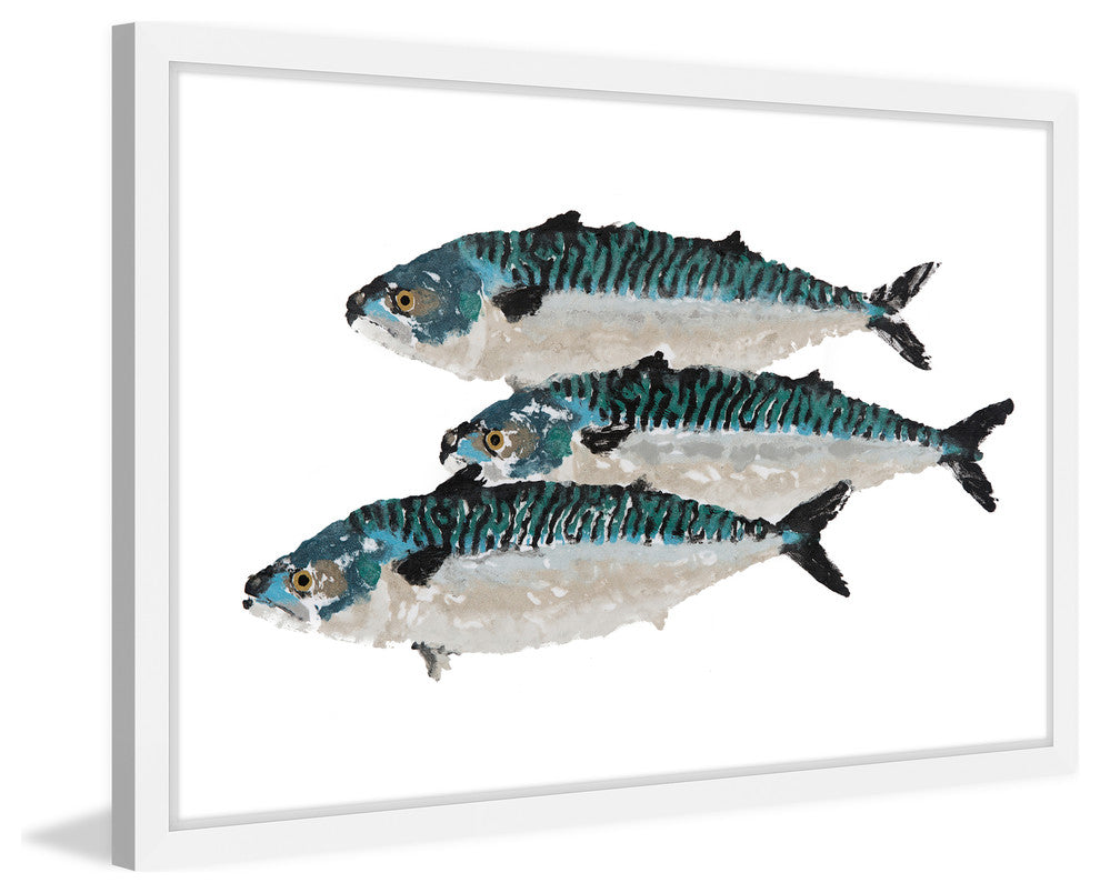 "Atlantic Mackerel" Framed Painting Print, 18"x12"