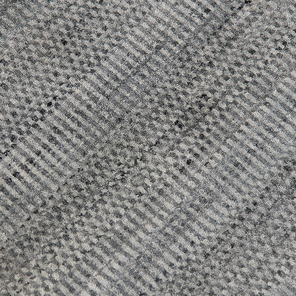 Rufina Handmade Wool Blend Area Rug, Silver, 2'x3'