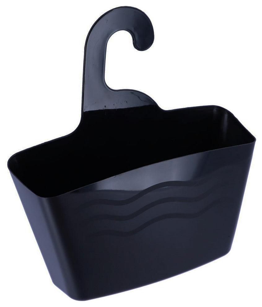 Hanging Shower Caddy Organizer, Plastic Basket, Black