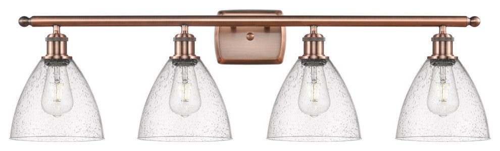 Innovations 516-4W-AC-GBD-754-LED 4 Light Bath Vanity Light, Antique Copper