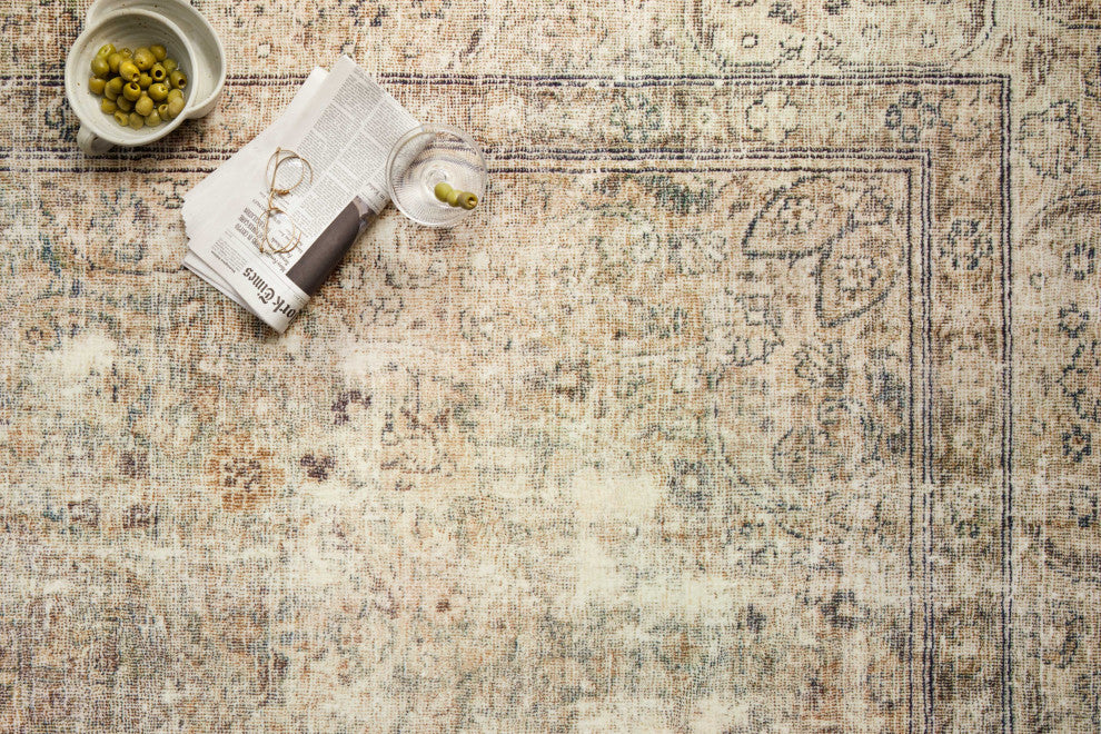 Margot Oriental Antique/Sage Area Rug, 2'6"x11'6"