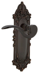 Victorian Plate With Manor Lever, Timeless Bronze, Passage, Non-Handed