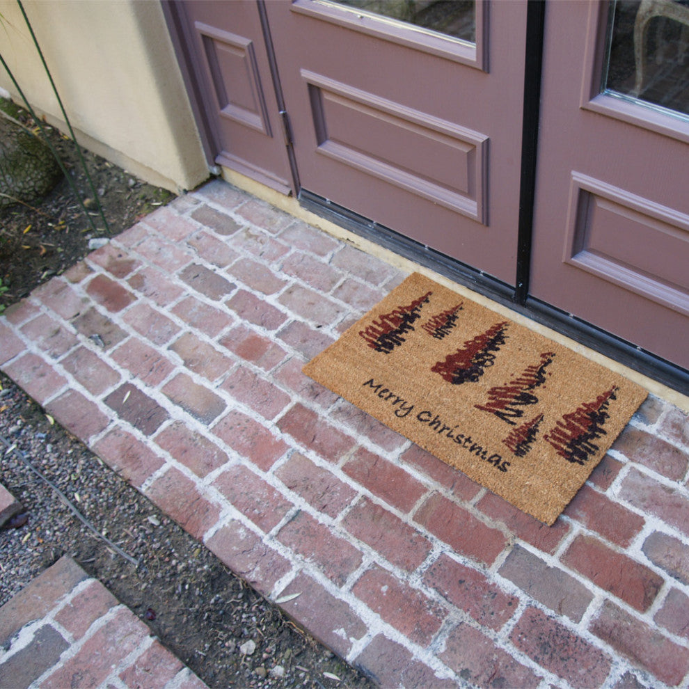 Rubber-Cal "Scottish Fraser Fir Forest" Christmas Doormat 15mm X 18" X 30"